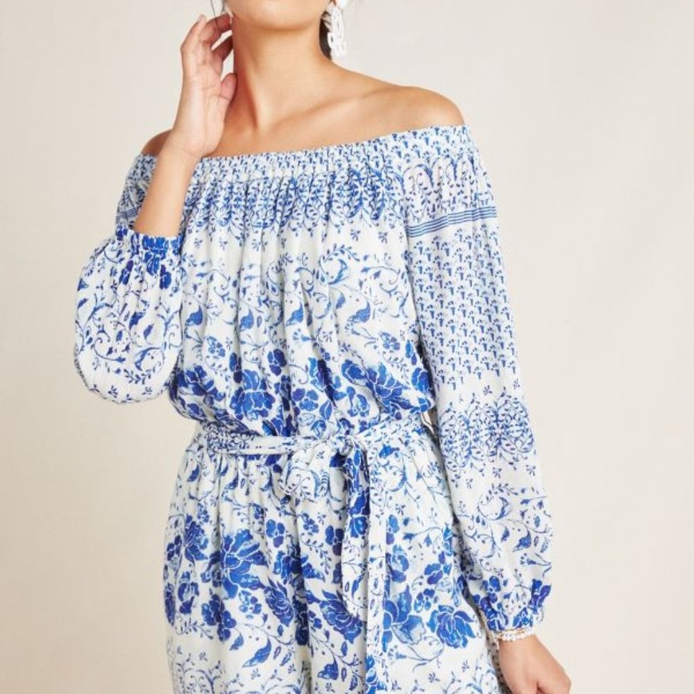NWT Anthropologie Off the Shoulder Romper - Size 16